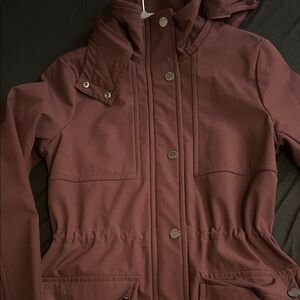 Anne Klein Burgundy Utility Jacket
